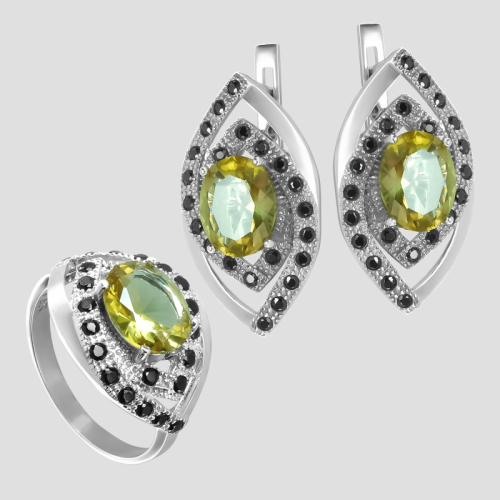 Earrings with Sultanite