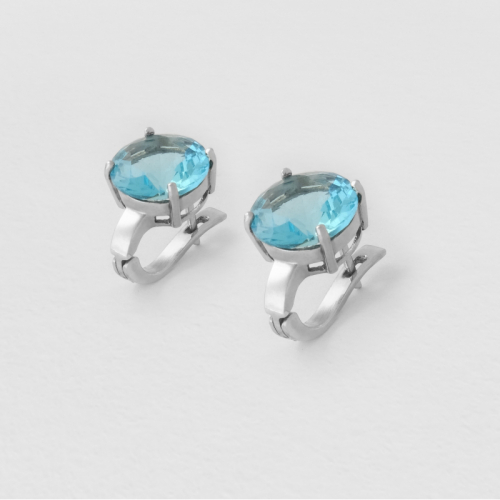 Earrings Blue Quartz