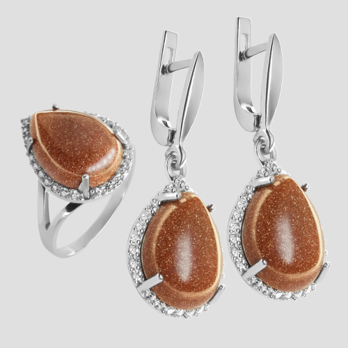 Earrings "Golden Sand"