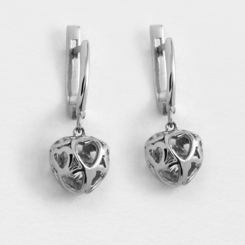 Earrings Crystal Heart