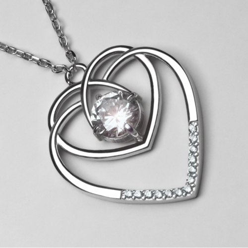 Necklace Two hearts
