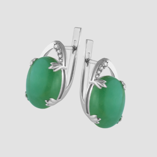 Earrings with Jade